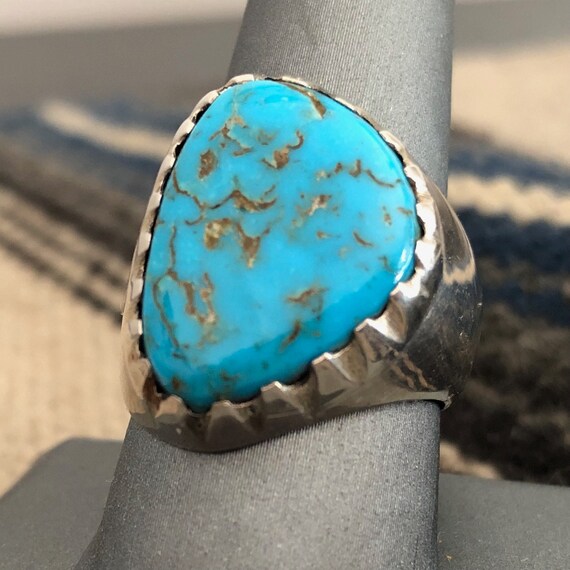 Navajo Johnny Pablo Men’s Ring//Vintage Native Am… - image 5