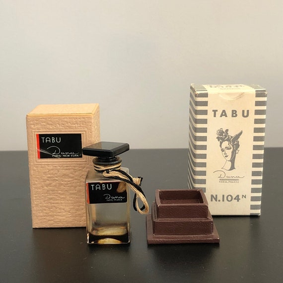 Rare 1930s Dana Tabu Perfume, Original Box//vintage Tabu Perfume