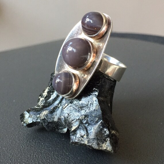 Purple Dream Agate!! Rare Vintage Native American Navajo Sterling Silver Bracelet Old Purple Dream Agate!! Rare Vintage Native American Navajo Sterling Silver Bracelet Old