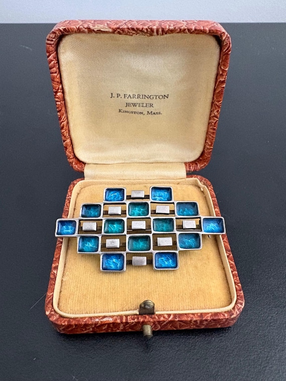 1960s David-Andersen Enamel Brooch, Uni D-A Norwa… - image 1