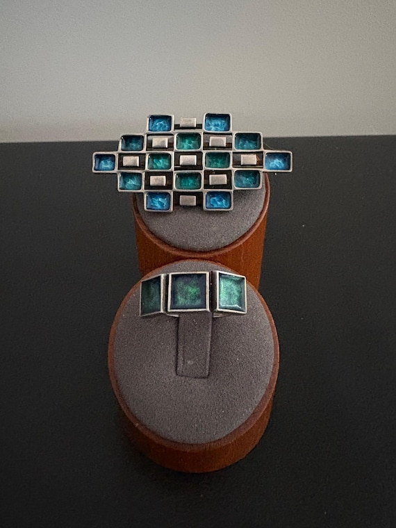 1960s David-Andersen Enamel Brooch, Uni D-A Norwa… - image 5