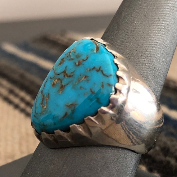 Navajo Johnny Pablo Men’s Ring//Vintage Native Am… - image 3