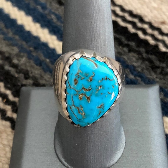 Navajo Johnny Pablo Men’s Ring//Vintage Native Am… - image 8