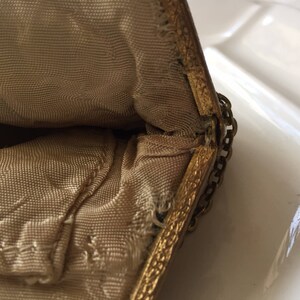 Scarce Enamel Frame Scenic Art Deco Petit Point Purse//Vintage Scenic Purse//Antique Needlepoint Bag//Flower Frame//Art Deco Purse image 8