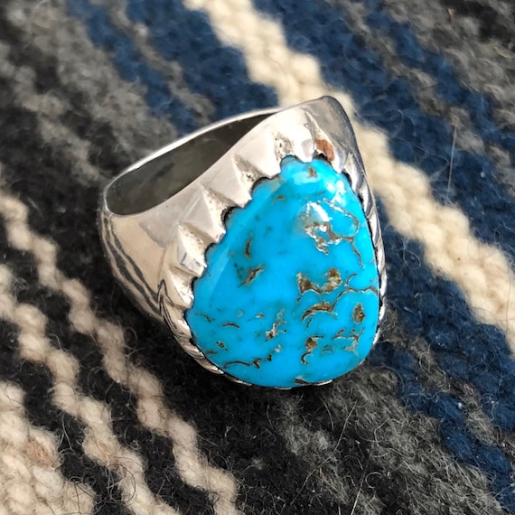 Navajo Johnny Pablo Men’s Ring//Vintage Native Am… - image 1