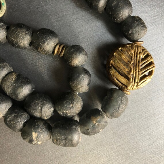 Vintage Handmade African Necklace, Ghana Powdered… - image 6