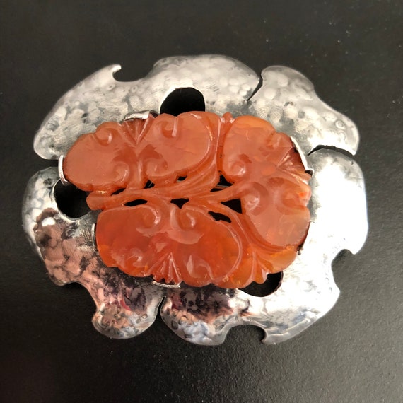 Carnelian Silver Brooch Carnelian Silver Brooch