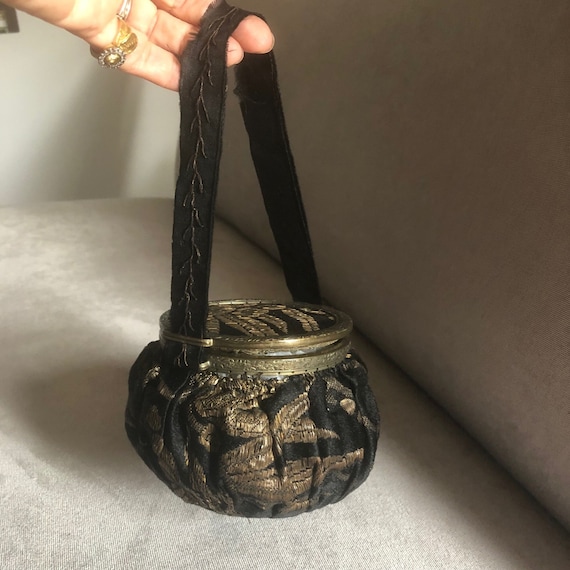 Antique Silk Purse, 1890-1910/antique Handbag, Edwardian Victorian 
