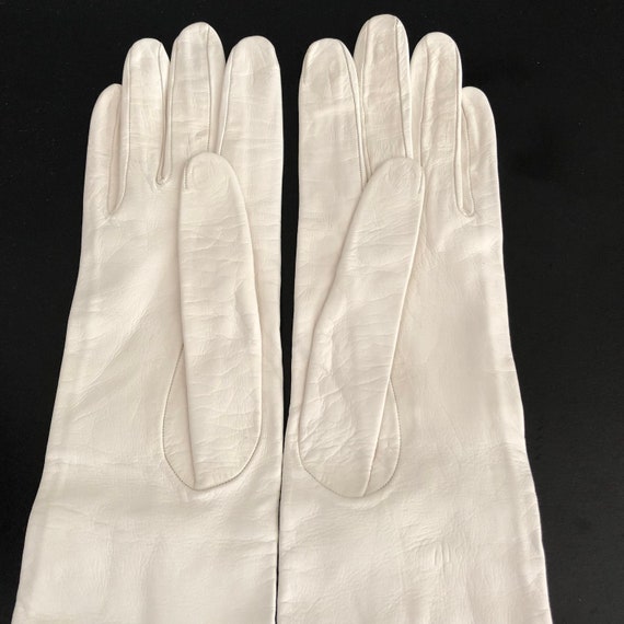 1950s NOS Christian Dior White Kid Gloves, Opera … - image 6