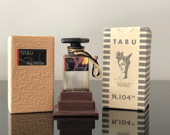 Rare 1930s Dana Tabu Perfume, Original Box//Vintage Tabu Perfume//Spanish Perfume//Collectible Perfume Bottle//Vintage Commercial Perfume