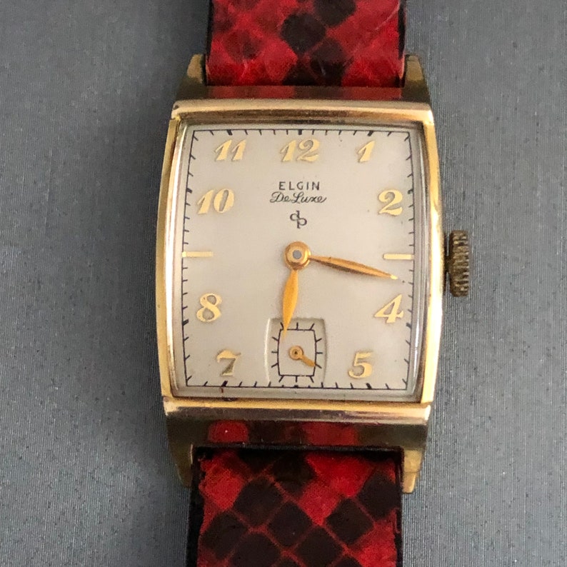 1947 Elgin Deluxe Watch, 17 good Jewels, 10k Gold-Filled, Original Dial, Working/Vintage Wristwatch/Vintage Elgin Watch/1940s Watch