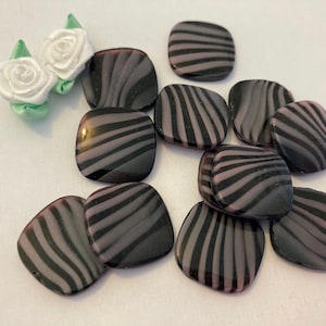 Vintage German Glass Flatback Square 20mm Pack 0f 10 Rare BARGAIN