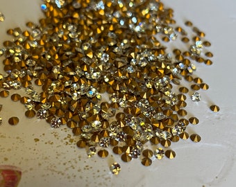 Vintage Czech tiny Crystal rhinestones in 5.5ss to 9SS Pack of 60 Craft jewellery repair