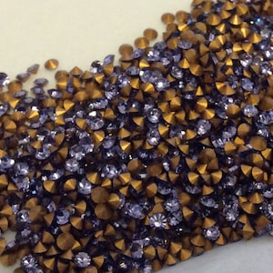 Swarovski #1012 Tiny Rhinestones 2 to 2.1mm (pp14)  Tanzanite Pack of 60 Foiled Craft Repair (6SS)