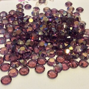 Swarovski Elements #1128 Rhinestone 29ss Amethyst Unfoiled Champagne Coated x36