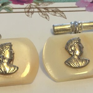 Roman Emperor Cufflinks Vintage wedding Favour Usher Groom ValentineUnisex Mens jewellery Gift idea