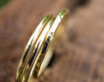 dainty gold stacking ring