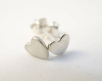 Heart stud earrings