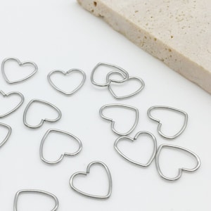 Heart shaped jump rings on sale