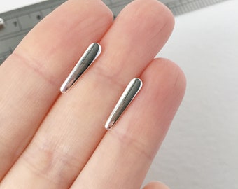 3 pairs x Bright Silver Stainless Steel Earring Studs Silver Ear Posts Stainless Steel Earring Blanks Plain Earring Wire (1040)