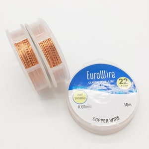 0.6mm Non Tarnish Copper Wire 22 Gauge Copper Wire 0.6mm Copper Wire Tarnish Resistant Jewellery Wire (3034)