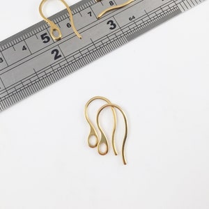 3 pairs x Gold Stainless Steel Hooks, Gold Earring Hooks, Stainless Steel Earring Wire, Solid Metal Sturdy Earring Hooks (0114)