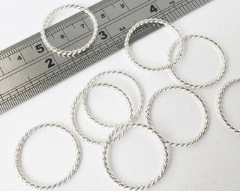 21mm Silver Tone Seamless Star Connector Findings