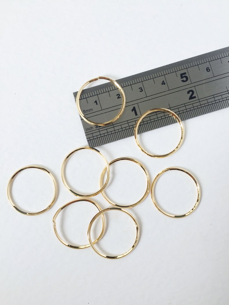 6 X 18K Gold Plated Circle Connectors Earring Connectors Etsy UK