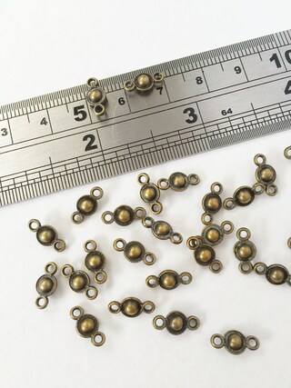Vintageparts Set 10 Connettori In Bronzo Anticato Per Gioielli Fai Da Te - 16,5 X 9,5 Mm - Ideali Per Collane E Bracciali
