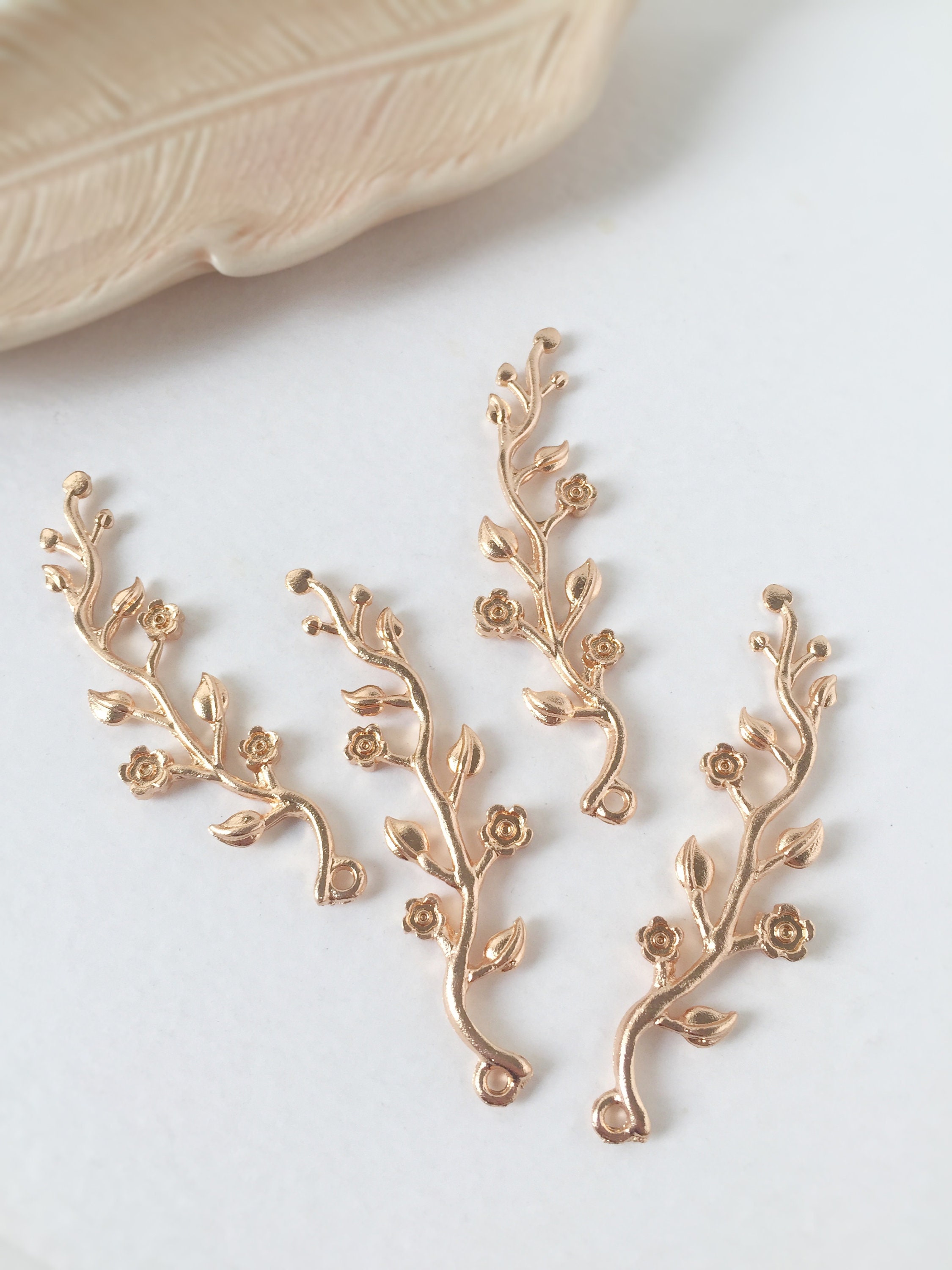10 Pieces Branch Charms Pendants Jewelry Making Wedding Embellishment Crafts 
