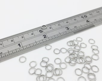 250 x 6x0.8mm Stainless Steel Jump Rings, 20 Gauge Silver Round Jump Rings, Open Rings, Stainless Steel Findings