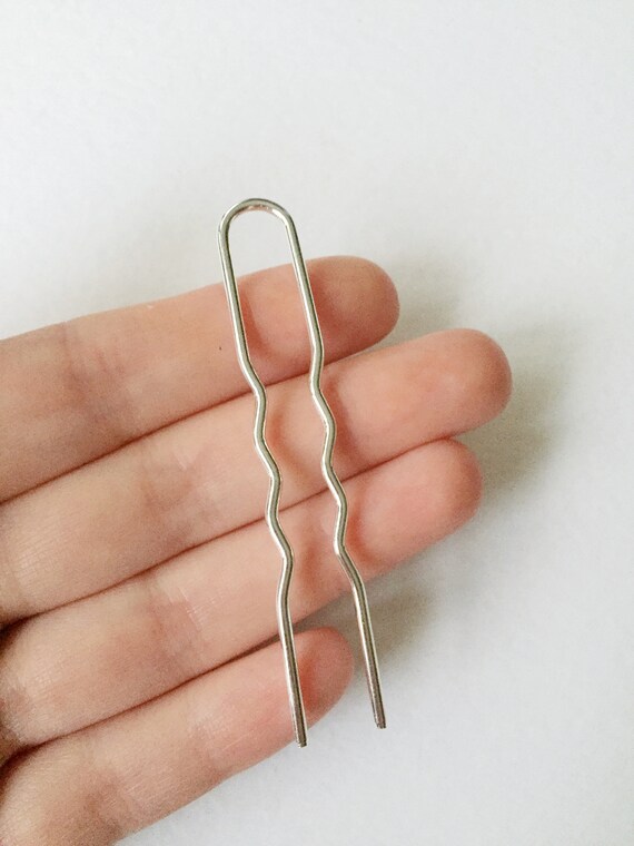 Kristall-Bobby-Pins – Silberfarbene Haarspangen Mit Glitzer, Ca. 8 Cm Lang, Für Hochzeit & Party