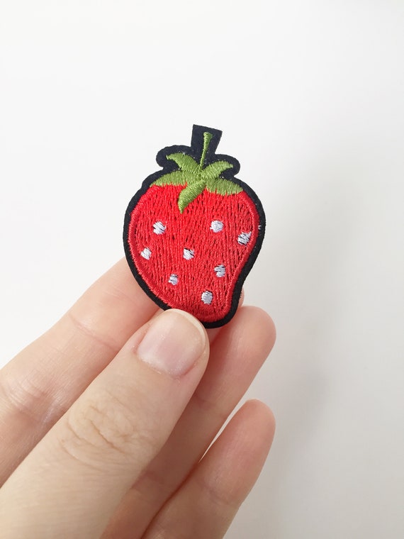 Small Strawberry Fabric Iron on Applique Your Choice From 3