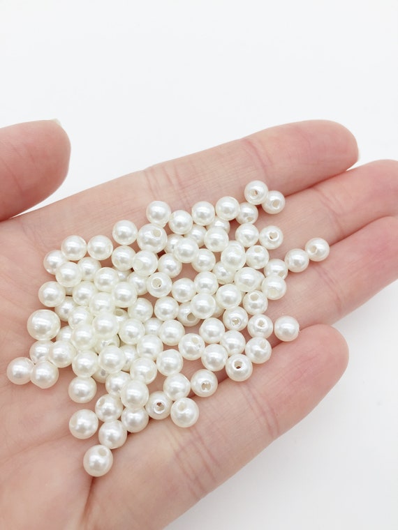 150 X 5mm Pearl Beads Ivory Pearls Freshwater Pearl Imitation