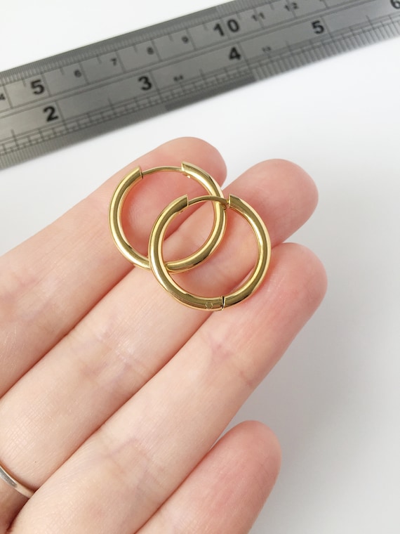 1 Pair X Gold Plated Hoop Earring Blanks Gold Creole Earring