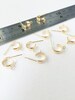 1 pair x 18K Gold Plated Brass Hoop Studs, Brass Earring Studs, Geometric Earring Wire, Hoop Earring Studs, Gold Earring Blanks (0067) 