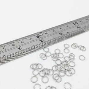 200 x 6x0.8mm Stainless Steel Jump Rings, 20 Gauge Silver Round Jump Rings, Open Rings, Stainless Steel Findings (0383)