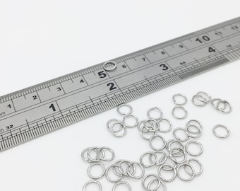 200 x 6x0.8mm Stainless Steel Jump Rings, 20 Gauge Silver Round Jump Rings, Open Rings, Stainless Steel Findings