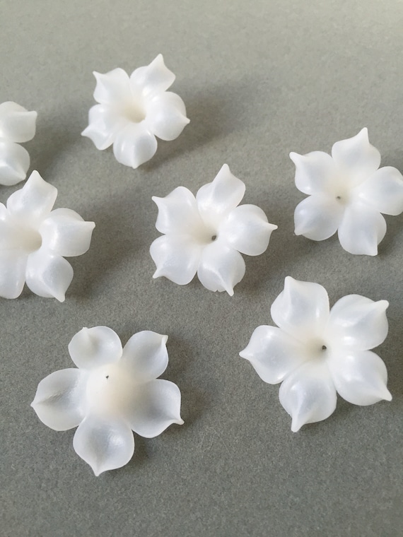 Beadwork Finding - Five Petal Flower, 15x17mm per pair Beadwork Finding - Five Petal Flower, 15x17mm per pair