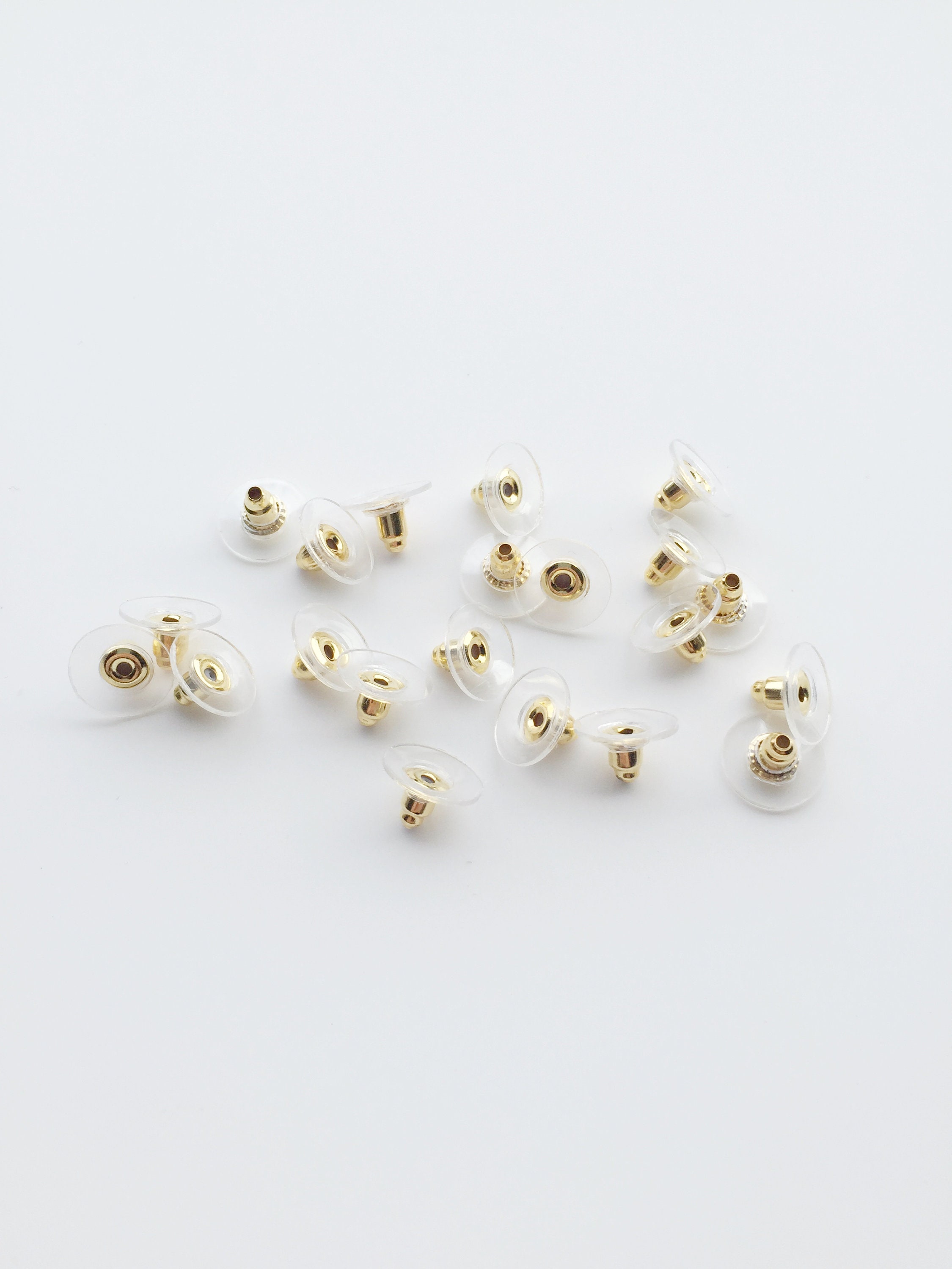 6 Mm Transparent Flexible Plastic Earring Backs, Earring Stoppers