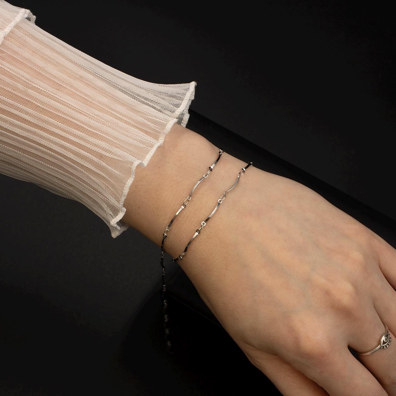 Stainless Steel Arched Bar Chain Waterproof Hypoallergenic Tarnish Free ...