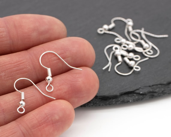 20 Pairs X Silver Plated Fish Hook Earring Wire, Earring Blanks С0636 