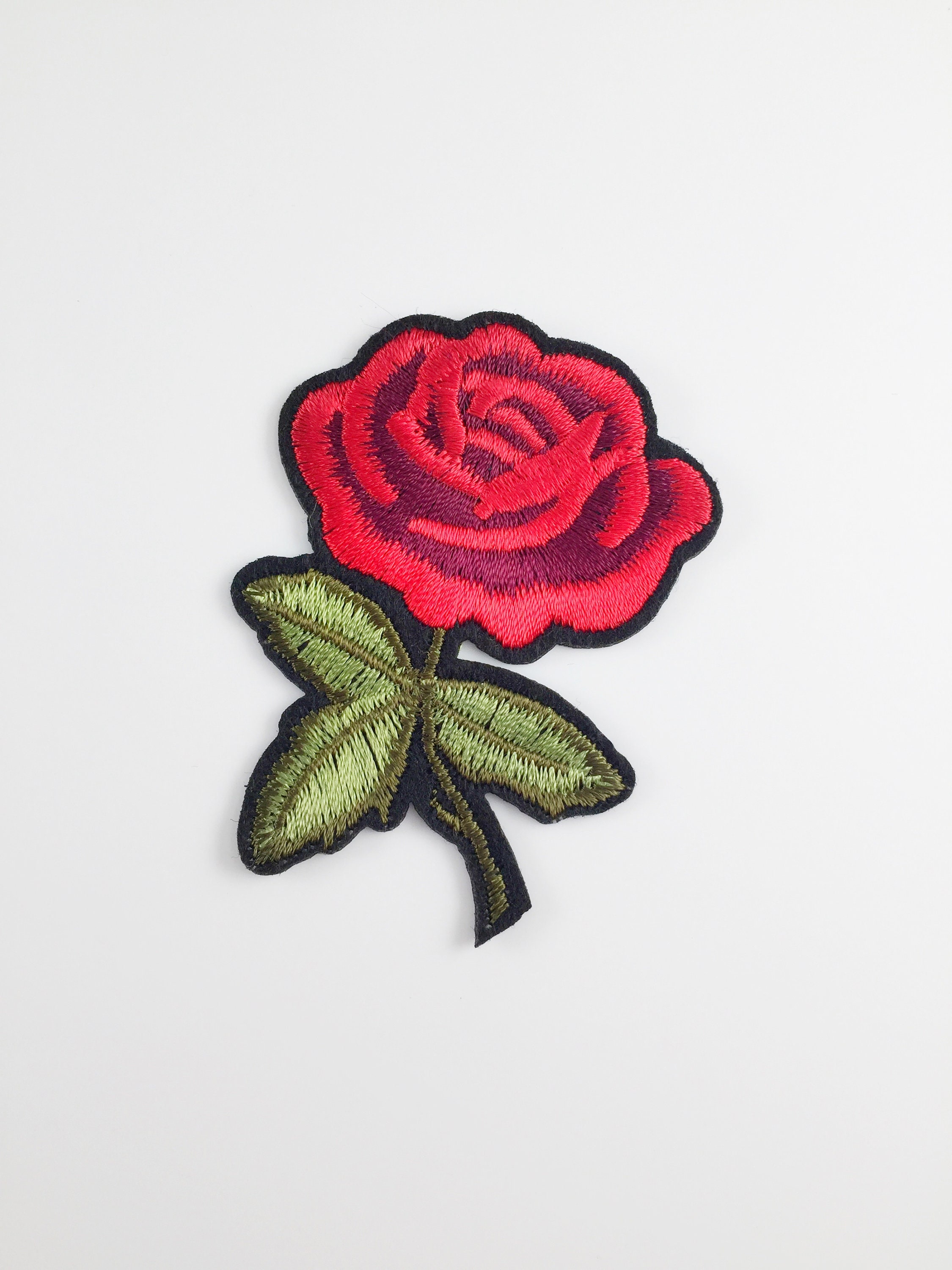 Ron On Embrodered Rose Flower Patch Applque, Red Flower Badge | Rcamo Fa Da Te, Rcamo, Fa - Foto 11