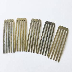 10 x Vintage Bronze Hair Comb Small Hair Combs Bronze Tone Hair Combs Hair Comb Base Bronze Tiara Making Base (0724)