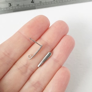 3 pairs x Stainless Steel Earring Studs Silver Tone Ear Posts Stainless Steel Earring Blanks (1035)