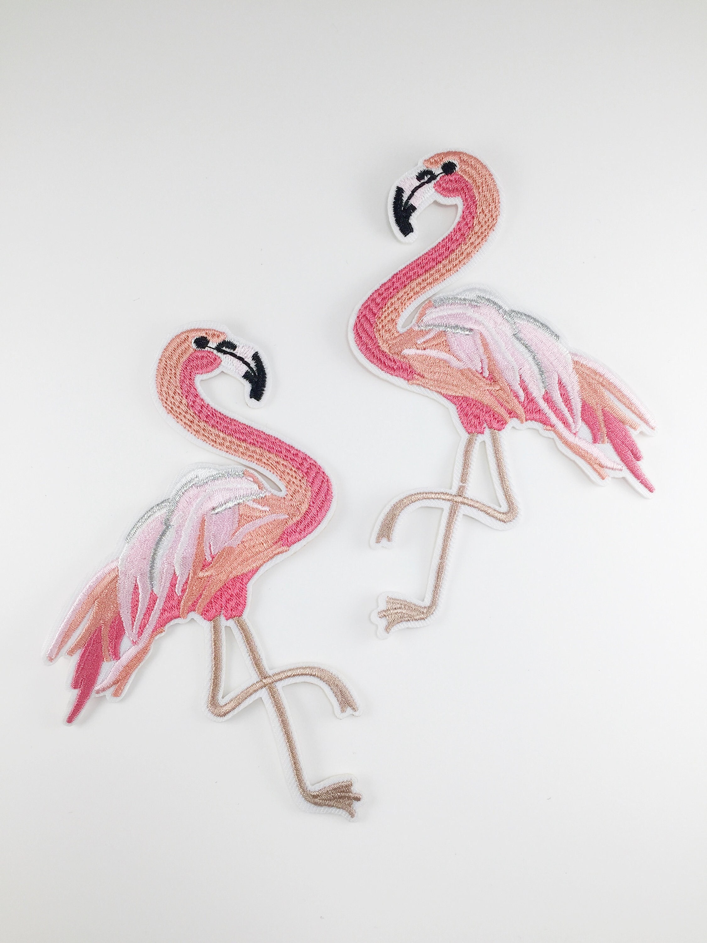 Tropical Flamingo Embroidery Patch Clothes Fabric Applique Sticker Craft