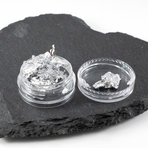 3 x Silberfolie Flakes Wannen für Polymer Clay Ohrring machen, Silberflocken
