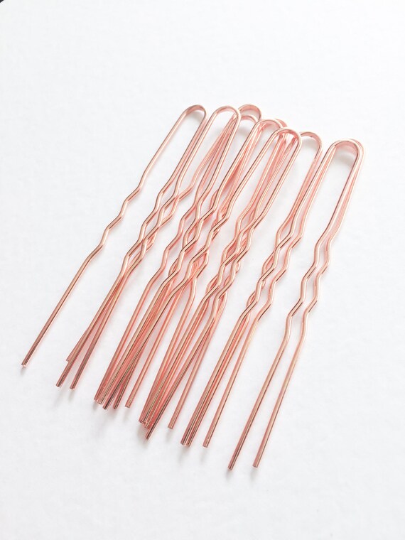 10 X Rose Gold Bobby Pins Rose Gold Hair Pins Diy Hair Pins