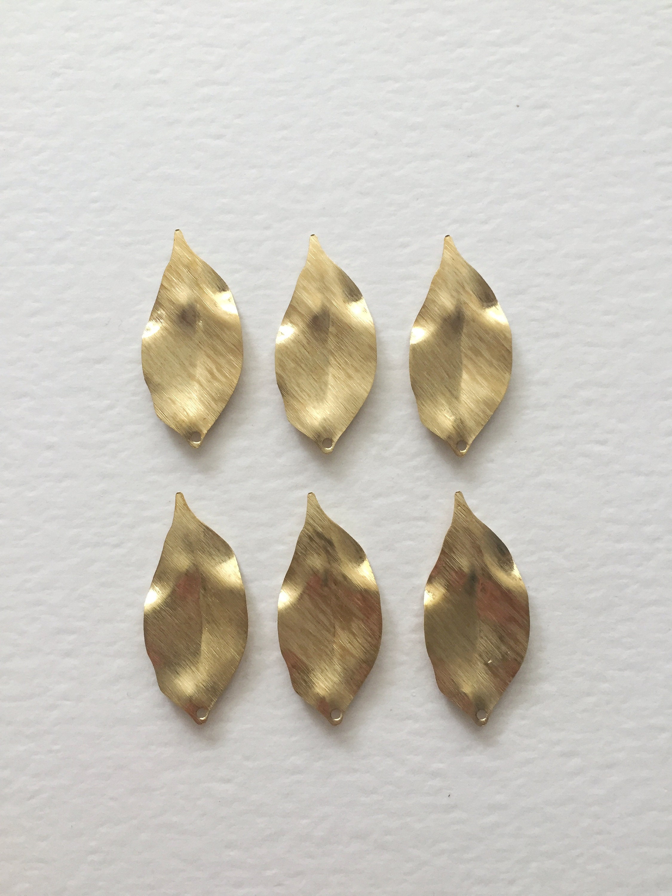 6pc Raw Brass Lilly Pad Swamp Textured Leaf Charms 6540 6pc Raw Brass Lilly Pad Swamp Textured Leaf Charms 6540