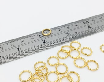 20 x 10x1.5 mm 18K Vergoldete Edelstahl Biegeringe, Gold Offene Ringe, Runde Biegeringe (0354)